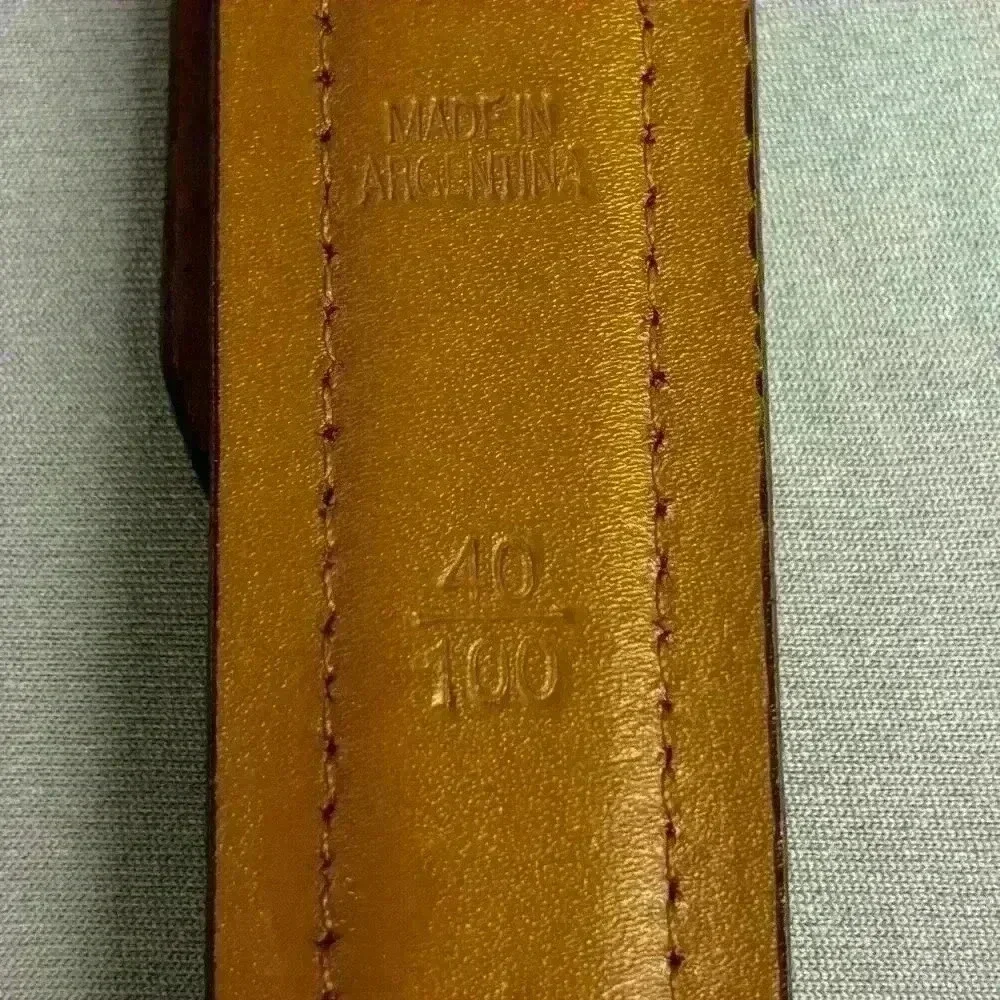 Men's 40 x 1 inch Chaps Leather Belt in Cognac in